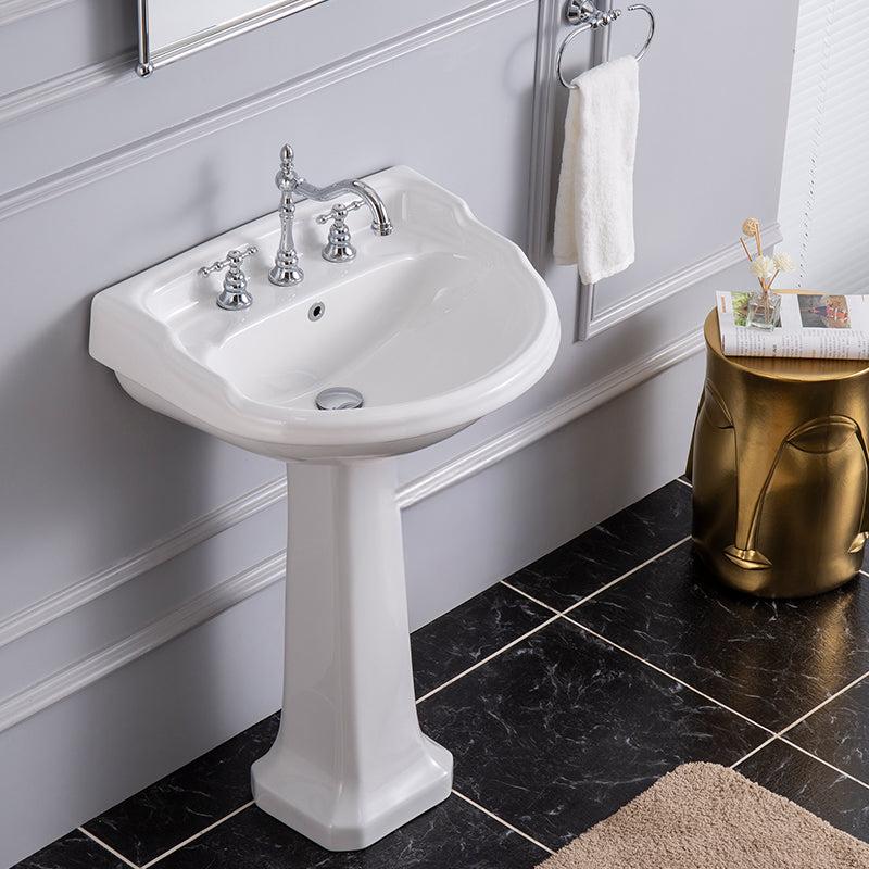 Varese Dietao Pedestal Basin, Retro Style Three-Hole
