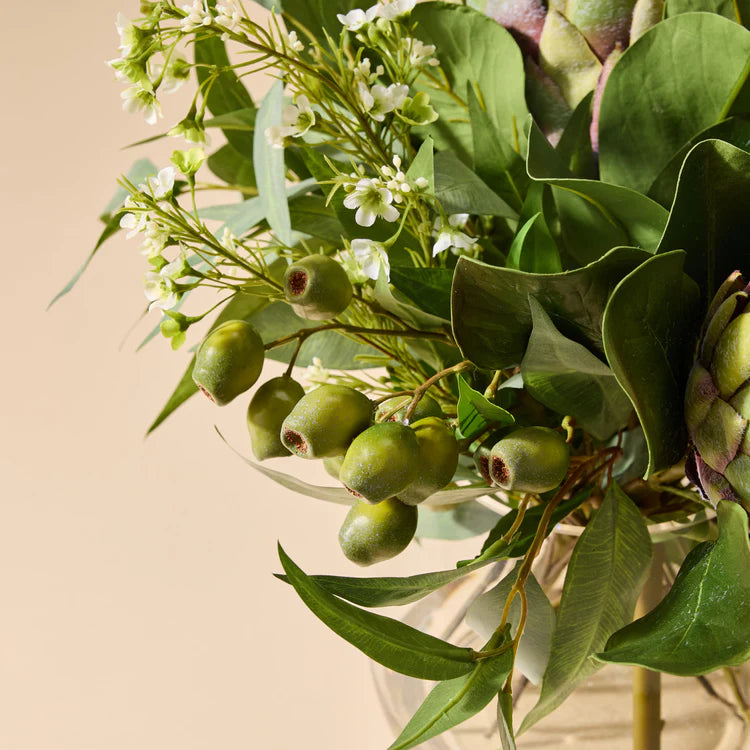 Faux Grand Protea Arrangement - Garden Vase