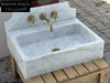 Danette Carrara Marble Sink Backsplash