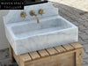 Danette Carrara Marble Sink Backsplash