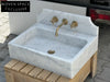 Danette Carrara Marble Sink Backsplash