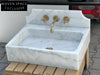 Danette Carrara Marble Sink Backsplash