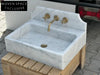 Danette Carrara Marble Sink Backsplash