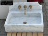 Danette Carrara Marble Sink Backsplash