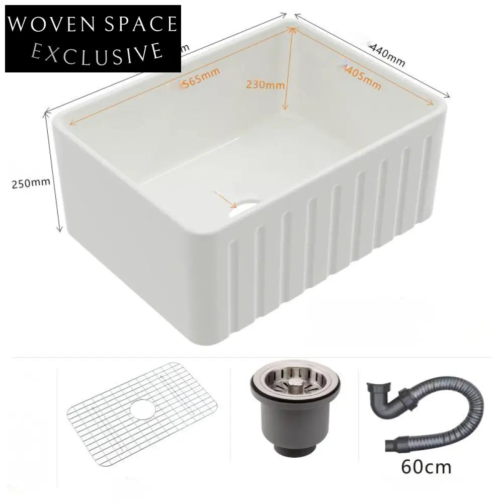 Dannie Single Bowl Large Ceramic Kitchen Sink