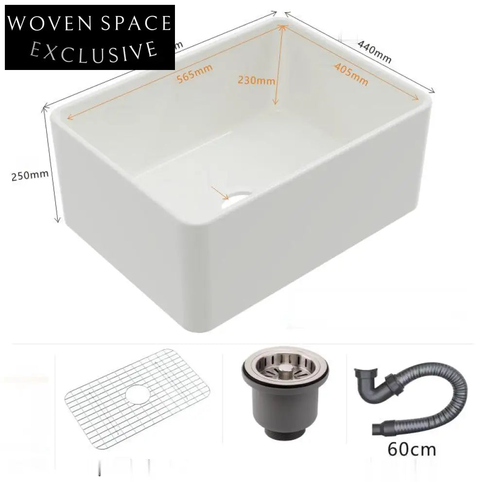 Dannie Single Bowl Large Ceramic Kitchen Sink