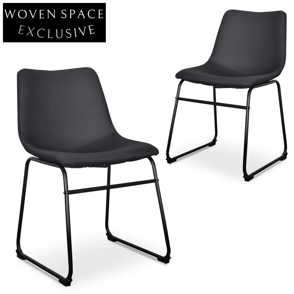 Darcy Dining Chair in Black (Set of 2)