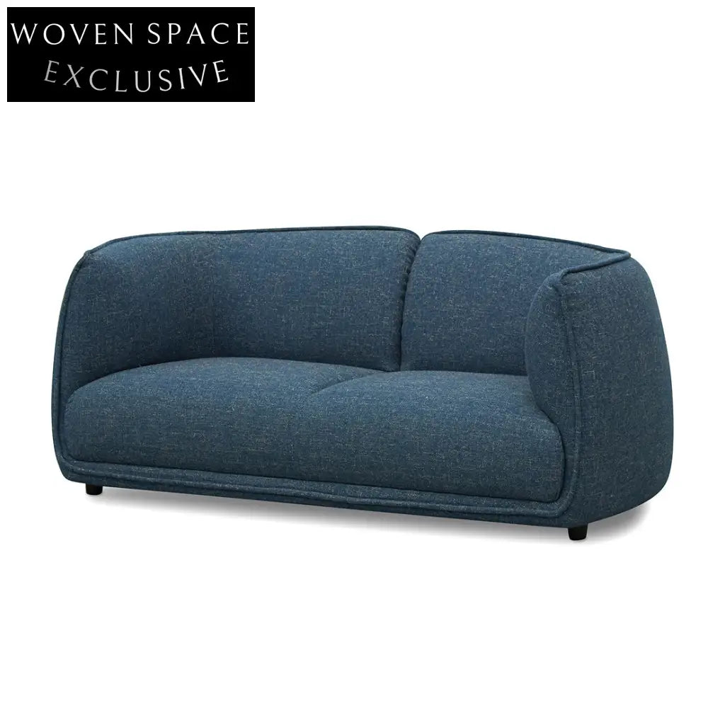 Dark Blue 2 Seater Fabric Sofa Sofas