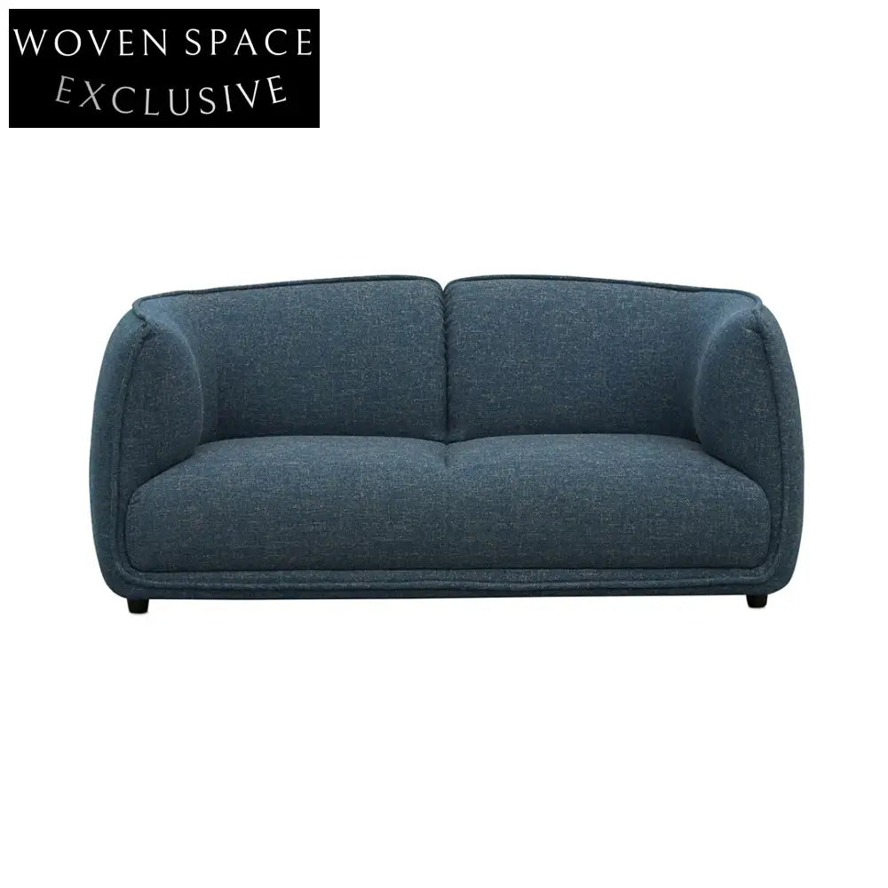 Dark Blue 2 Seater Fabric Sofa Sofas