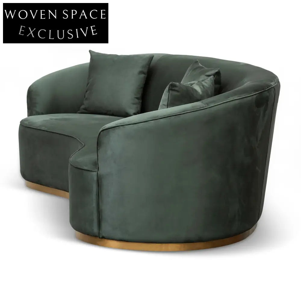 Dark Green Velvet 3 Seater Sofa Sofas