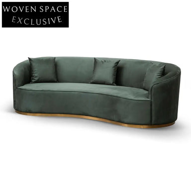 CLC8057-FS 3 Seater Sofa - Dark Green Velvet