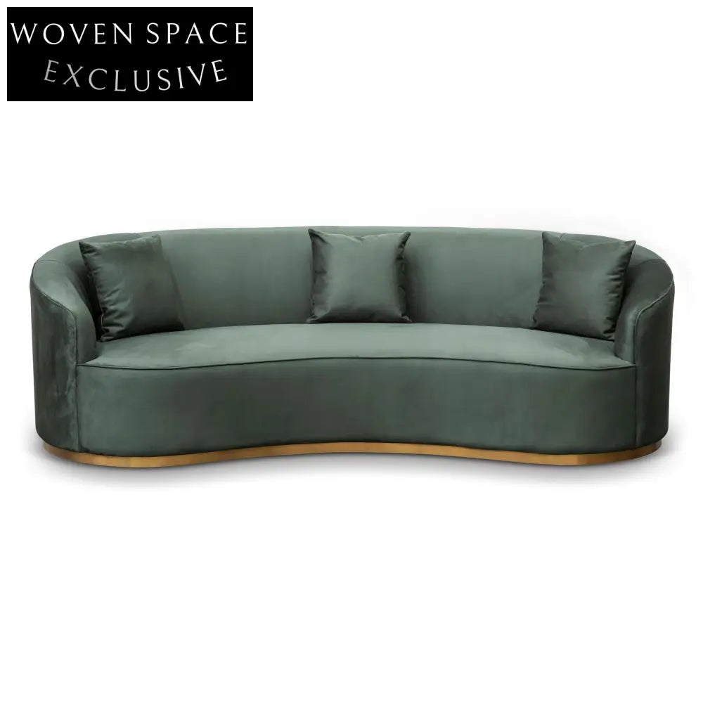 Dark Green Velvet 3 Seater Sofa Sofas