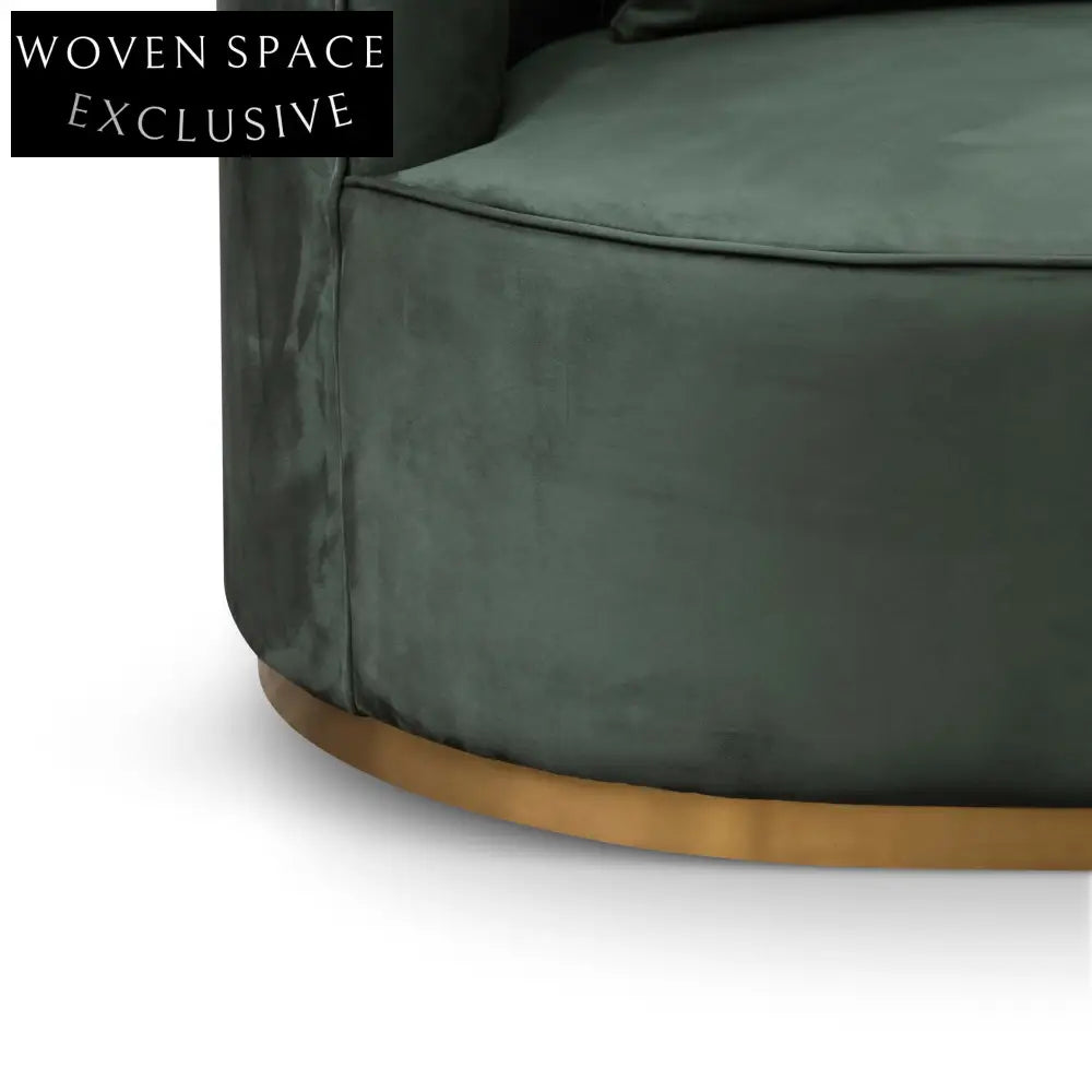 Dark Green Velvet 3 Seater Sofa Sofas