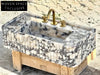 Davide Viola Marble Sink Ribbed Sides Trendy Bathroom Basin