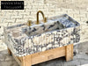 Davide Viola Marble Sink Ribbed Sides Trendy Bathroom Basin