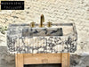 Davide Viola Marble Sink Ribbed Sides Trendy Bathroom Basin