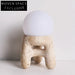Decorative Stone Night Light Cream Style Bedroom Bedside Accent Lamp