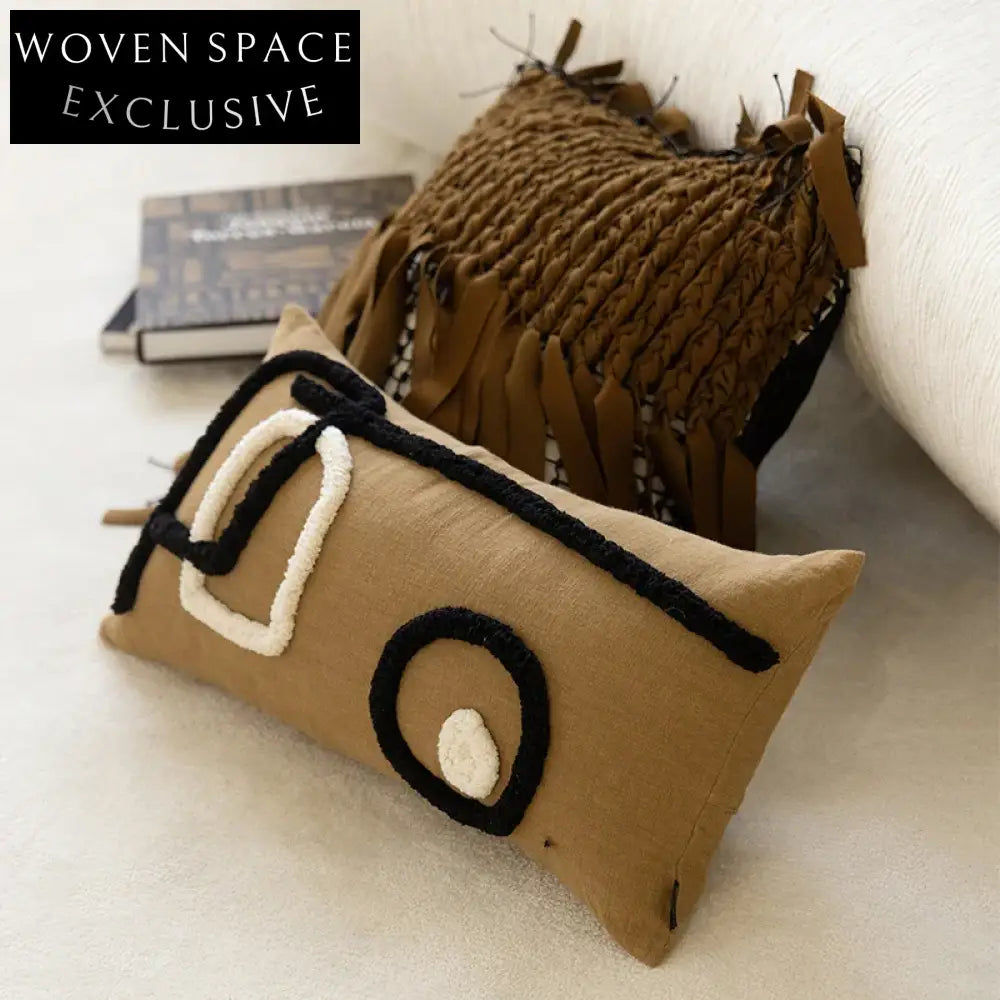 Decorative Woven Tufted Cotton Boho Style Sofa Throw Pillow