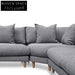 Della Left Return Modular Sofa - Graphite Grey Chaise Sofa