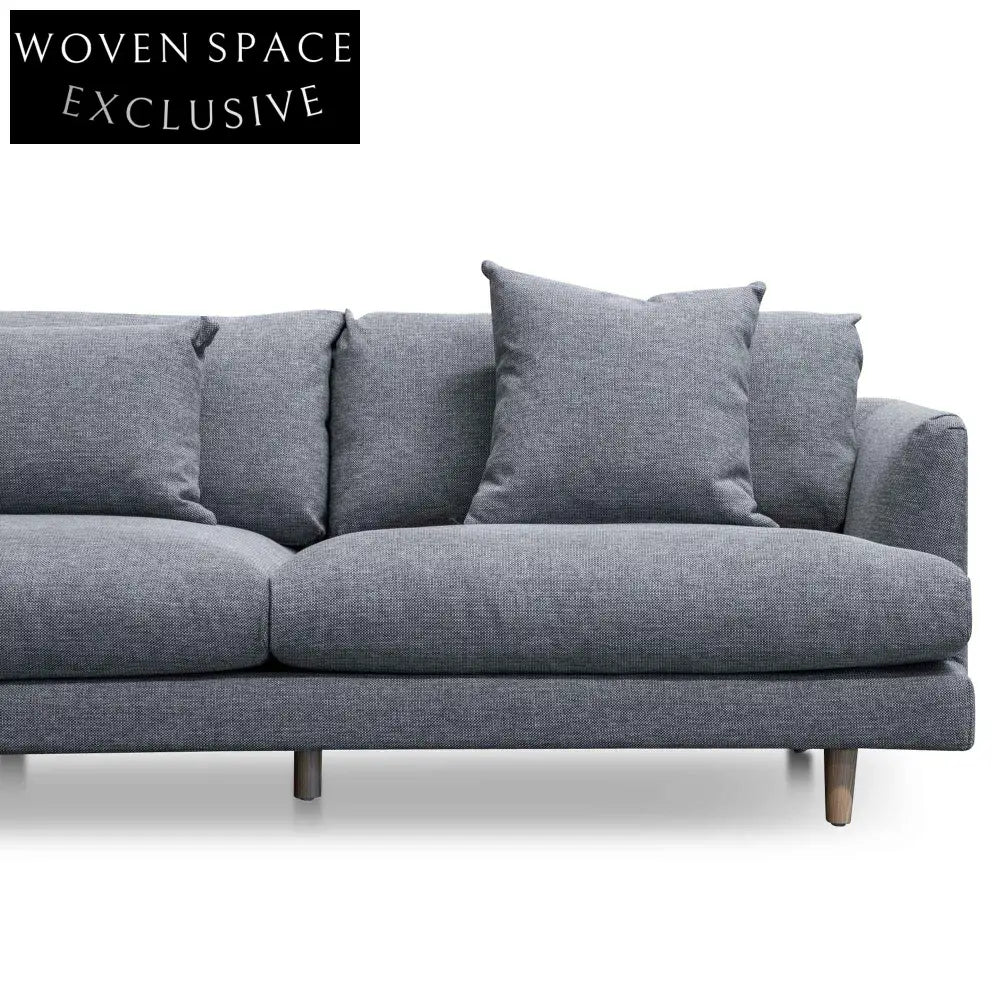 Della Left Return Modular Sofa - Graphite Grey Chaise Sofa