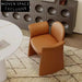Deluxe Modern Minimalist Comfortable Leather Armrest Accent Dining Lounge Chair
