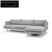 CLC2864-FA 3 Seater With Right Chaise Sofa - Graphite Grey with Natural Legs