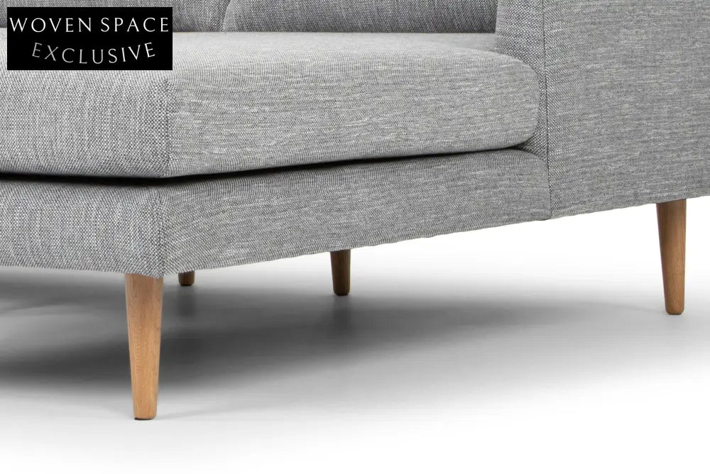 Denmark 3 Seater With Right Chaise Sofa - Graphite Grey Sofas