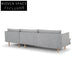 Denmark 3 Seater With Right Chaise Sofa - Graphite Grey Sofas