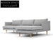 Denmark 3 Seater With Right Chaise Sofa - Graphite Grey Sofas