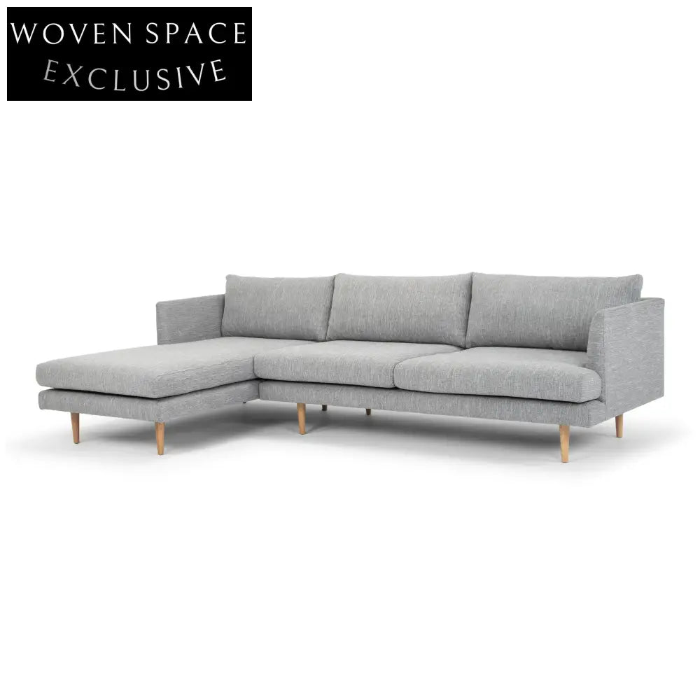 Denmark Seater With Left Chaise Sofa - Graphite Grey Sofas