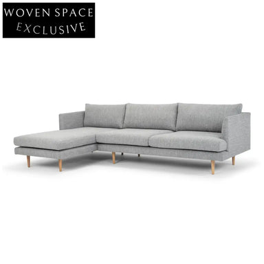 Denmark Seater With Left Chaise Sofa - Graphite Grey Sofas