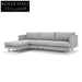 Denmark Seater With Left Chaise Sofa - Graphite Grey Sofas