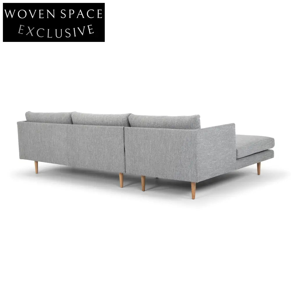 Denmark Seater With Left Chaise Sofa - Graphite Grey Sofas