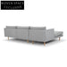 Denmark Seater With Left Chaise Sofa - Graphite Grey Sofas