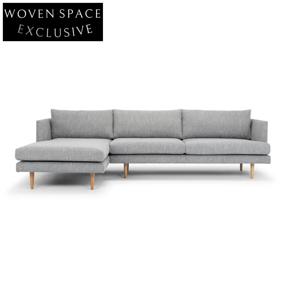 Denmark Seater With Left Chaise Sofa - Graphite Grey Sofas