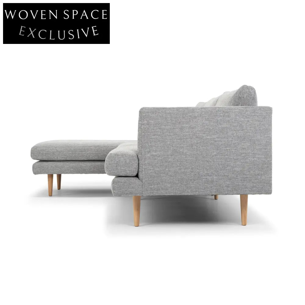 Denmark Seater With Left Chaise Sofa - Graphite Grey Sofas