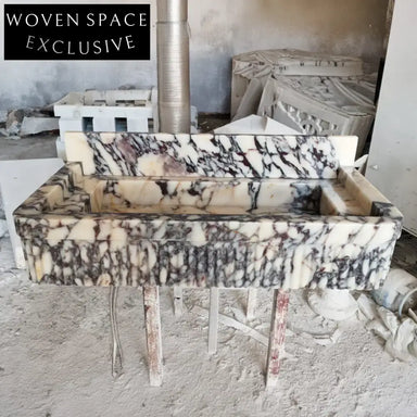 Designer Calacatta Monet Marble Sink