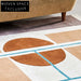 Designer Cream Polyester Geometric Area Rug for Living Room, Bedroom Carpet