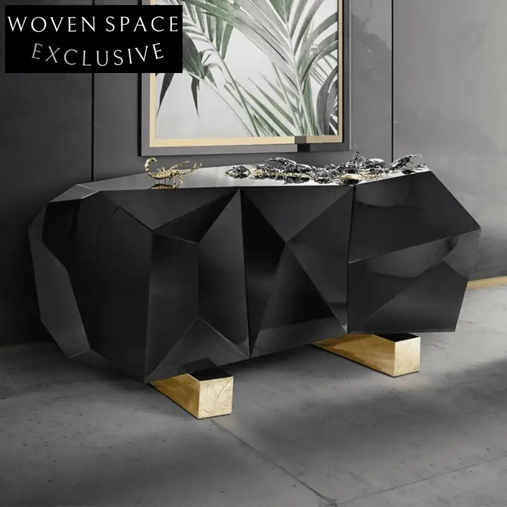 Designer Italian Luxury Solid Wood Console Sideboard Cabinet for Home