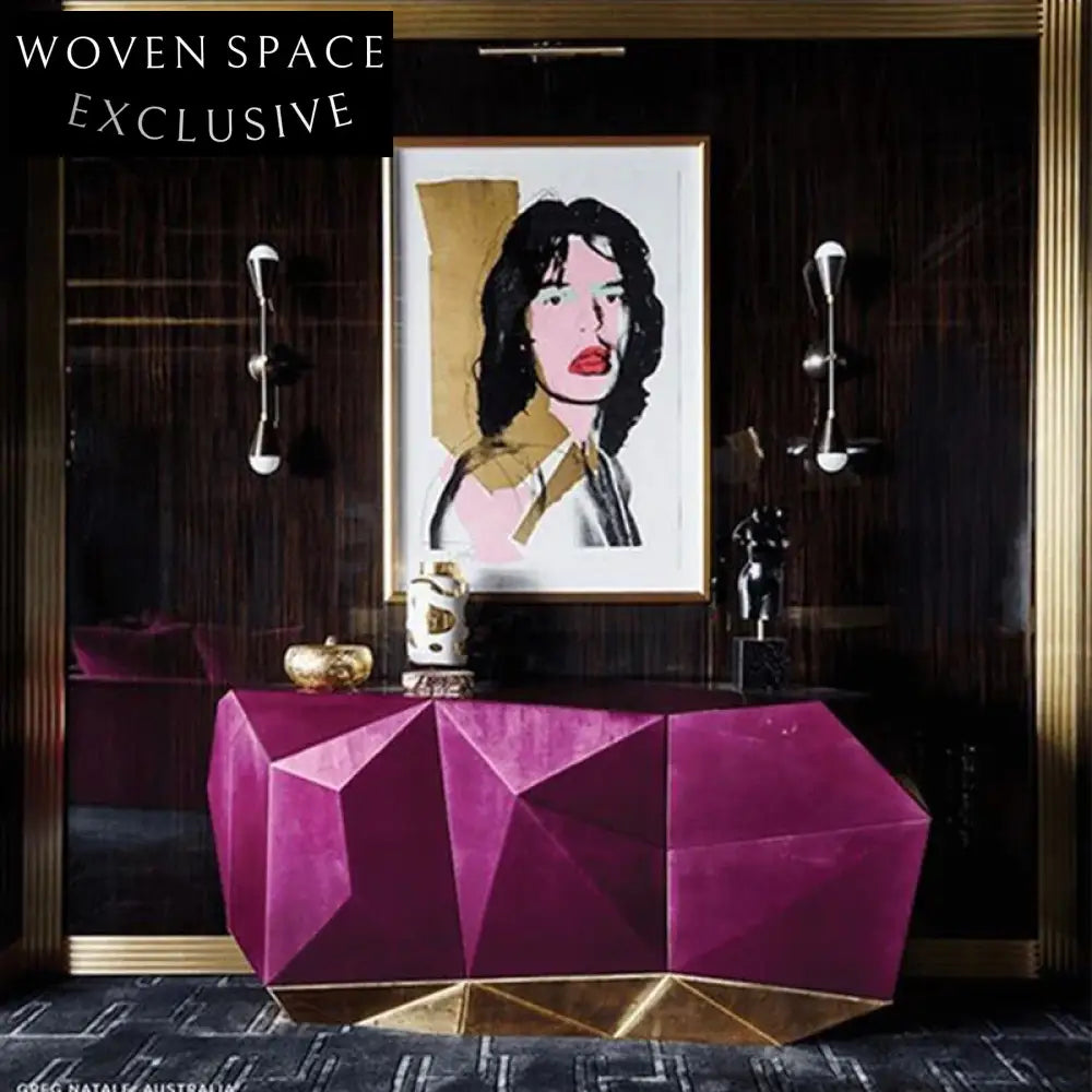 Designer Italian Luxury Solid Wood Console Sideboard Cabinet for Home