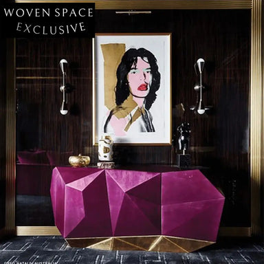 Designer Italian Luxury Solid Wood Console Sideboard Cabinet for Home