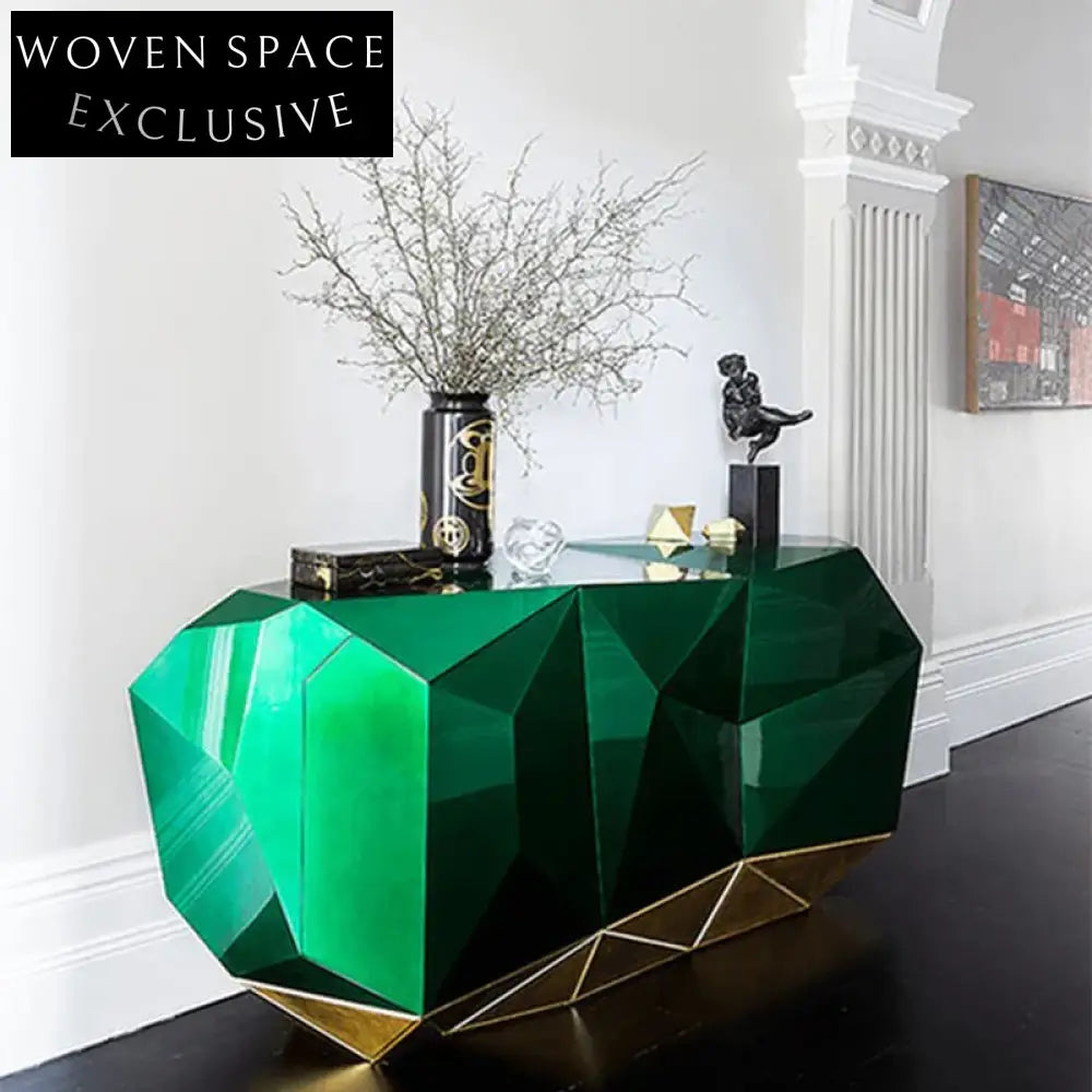 Designer Italian Luxury Solid Wood Console Sideboard Cabinet for Home