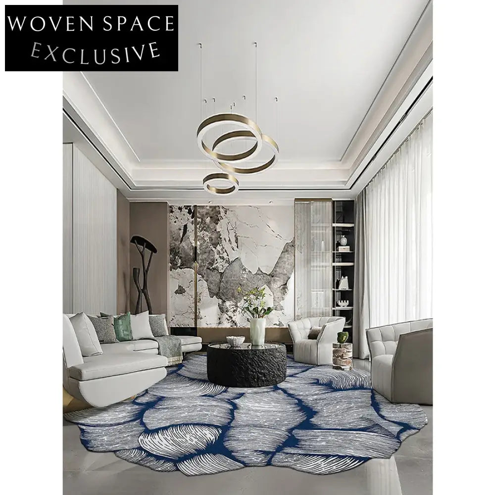 Designer Modern Wool Blend Geometric Pattern Hand-Tufted Area Rug