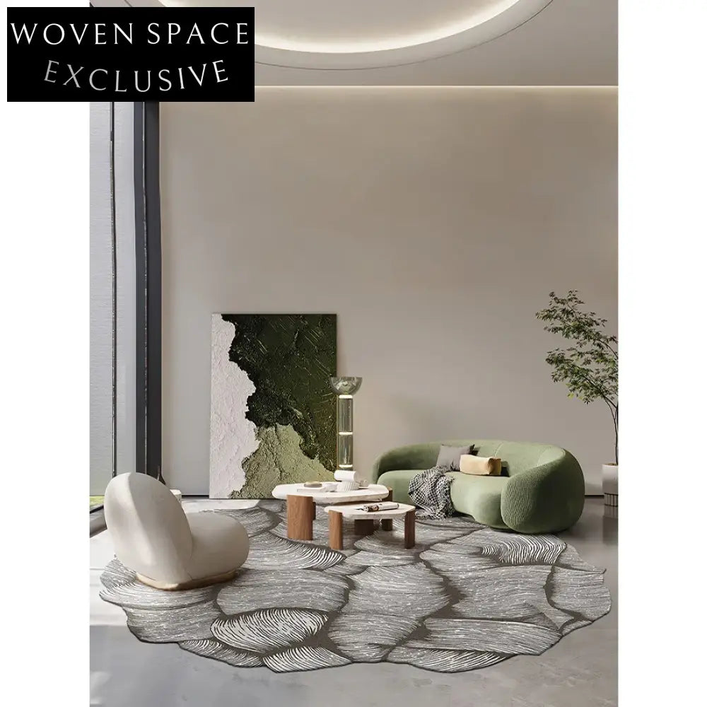 Designer Modern Wool Blend Geometric Pattern Hand-Tufted Area Rug