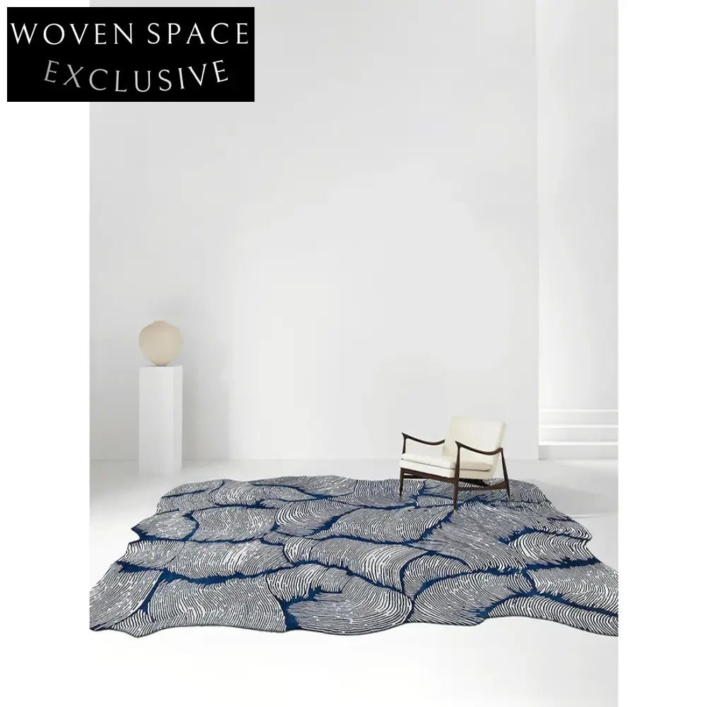 Designer Modern Wool Blend Geometric Pattern Hand-Tufted Area Rug