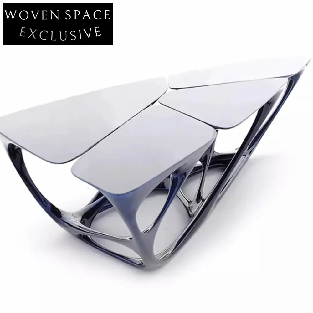Designer Unique Living Room Fiberglass Modern Luxury Irregular Shaped Coffee Table