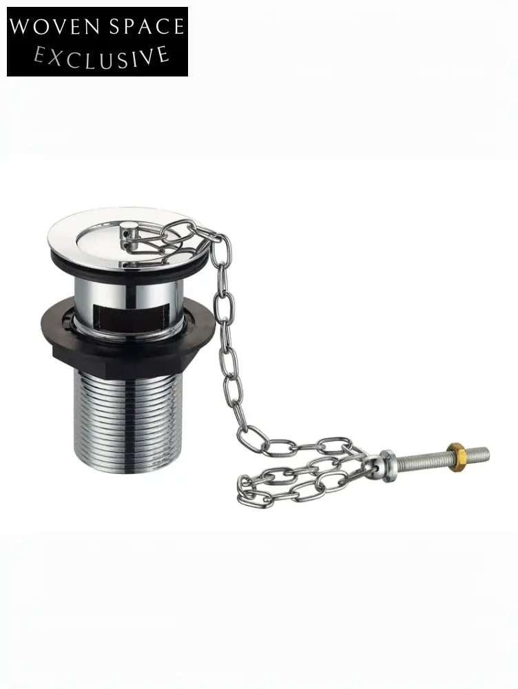 Diego P-Bend Pull-Down British Pedestal Basin Drainer Chrome-Plated