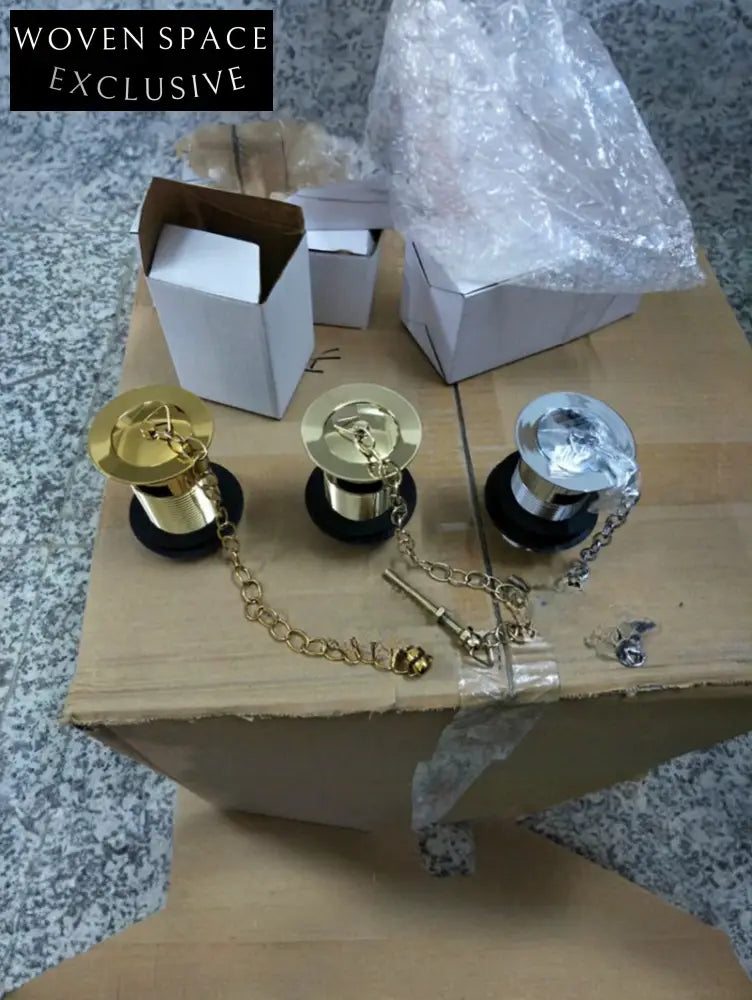 Diego P-Bend Pull-Down British Pedestal Basin Drainer Chrome-Plated