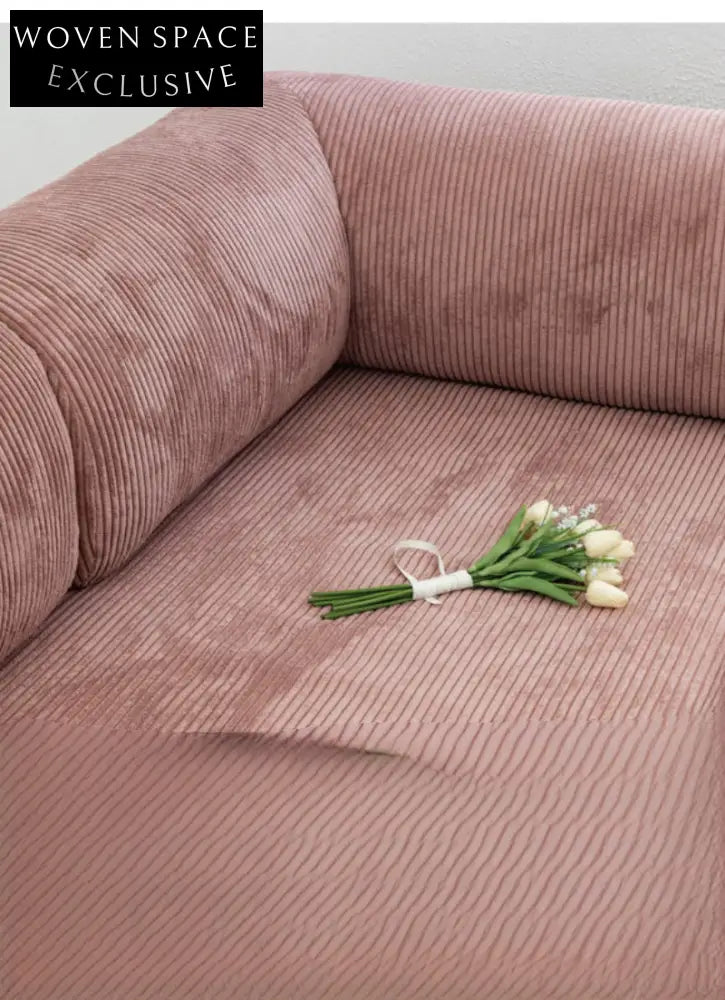 dual-use sofa bed movable fabric module sofa three-person folding high-end sofa pink