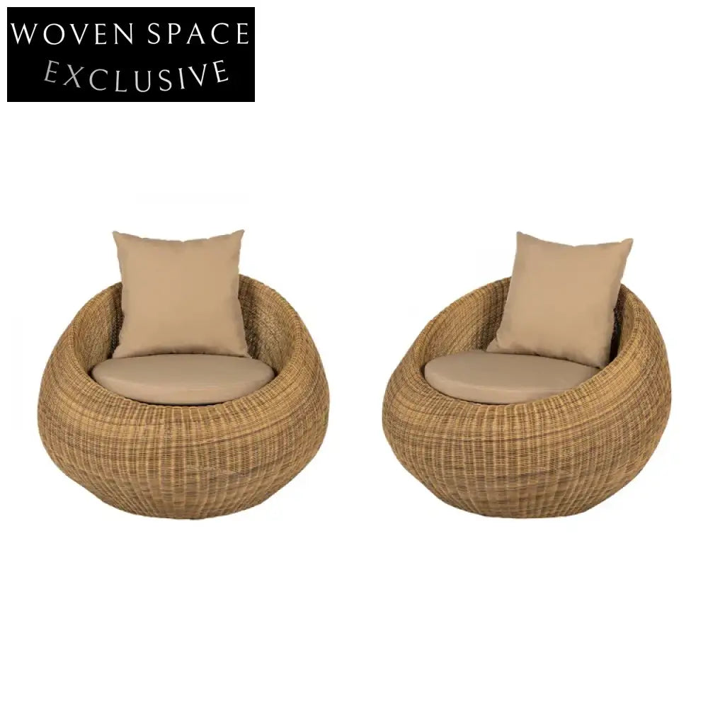 Durable All-Weather Rattan Outdoor Patio Lounge Furniture Set with Cushions